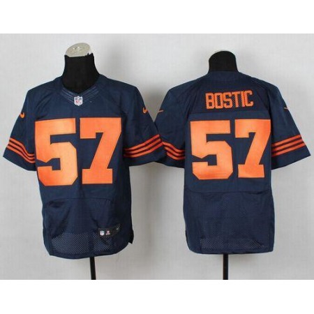 Bears #57 Jon Bostic Navy Blue 1940s Throwback Men's Stitched NFL Elite Jersey