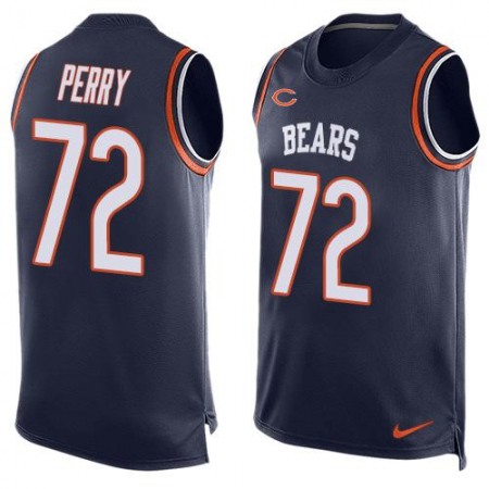 Bears #72 William Perry Navy Blue Team Color Men's Stitched NFL Limited Tank Top Jersey