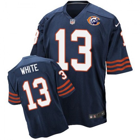 Bears #13 Kevin White Navy Blue Throwback Men's Stitched NFL Elite Jersey