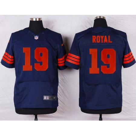 Bears #19 Eddie Royal Navy Blue 1940s Throwback Men's Stitched NFL Elite Jersey