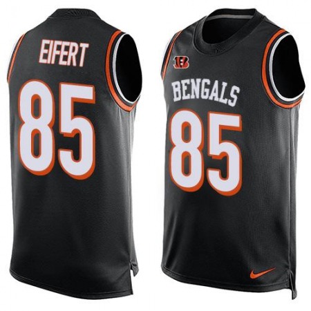 Bengals #85 Tyler Eifert Black Team Color Men's Stitched NFL Limited Tank Top Jersey