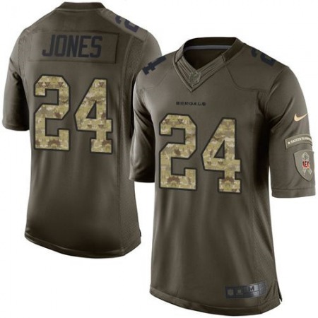 Bengals #24 Adam Jones Green Men's Stitched NFL Limited Salute to Service Jersey