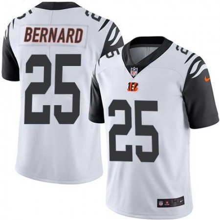 Bengals #25 Giovani Bernard White Men's Stitched NFL Limited Rush Jersey
