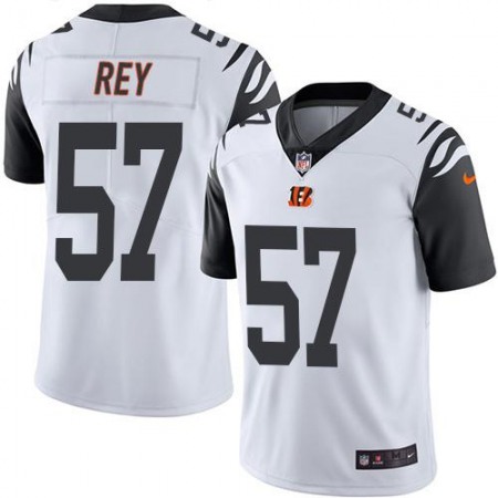 Bengals #57 Vincent Rey White Men's Stitched NFL Limited Rush Jersey