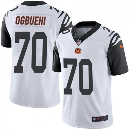 Bengals #70 Cedric Ogbuehi White Men's Stitched NFL Limited Rush Jersey