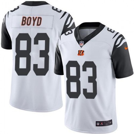Bengals #83 Tyler Boyd White Men's Stitched NFL Limited Rush Jersey