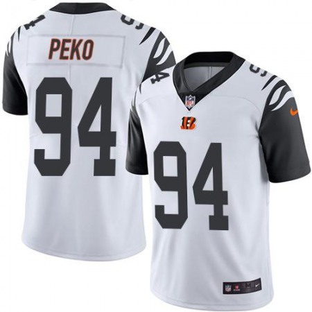 Bengals #94 Domata Peko White Men's Stitched NFL Limited Rush Jersey