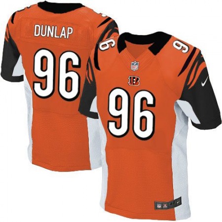 Bengals #96 Carlos Dunlap Orange Alternate Men's Stitched NFL Elite Jersey