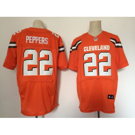 Men's Cleveland Browns #22 Jabrill Peppers Orange Alternate Stitched NFL New Elite Jersey