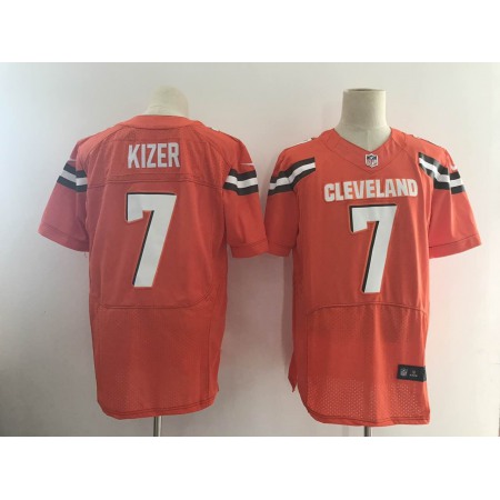Men's Cleveland Browns #7 DeShone Kizer Orange Alternate Stitched NFL New Elite Jersey