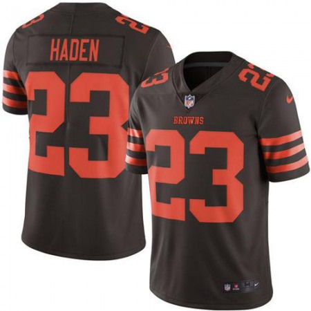 Browns #23 Joe Haden Brown Men's Stitched NFL Limited Rush Jersey
