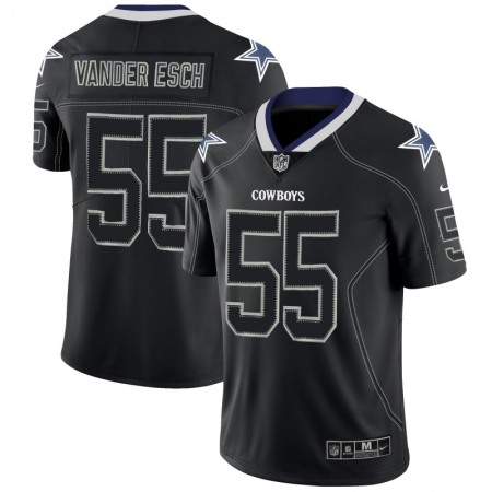 Men's Dallas Cowboys #55 Leighton Vander Esch Black 2018 Lights Out Color Rush NFL Limited Stitched Jersey