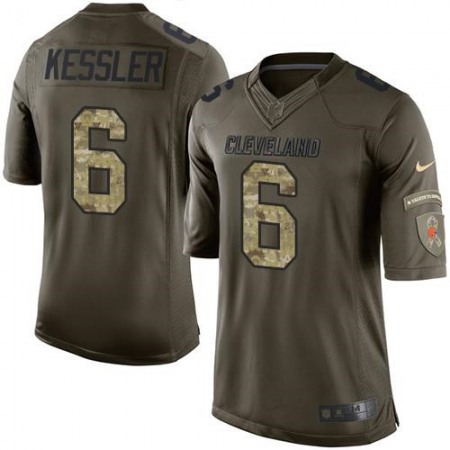 Browns #6 Cody Kessler Green Men's Stitched NFL Limited Salute to Service Jersey