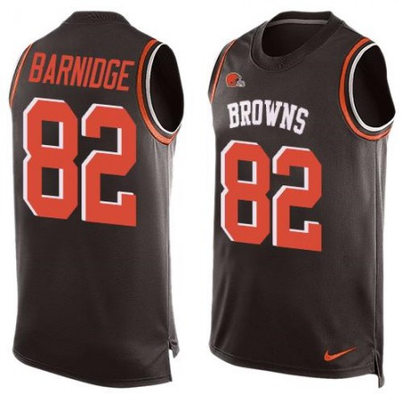 Browns #82 Gary Barnidge Brown Team Color Men's Stitched NFL Limited Tank Top Jersey