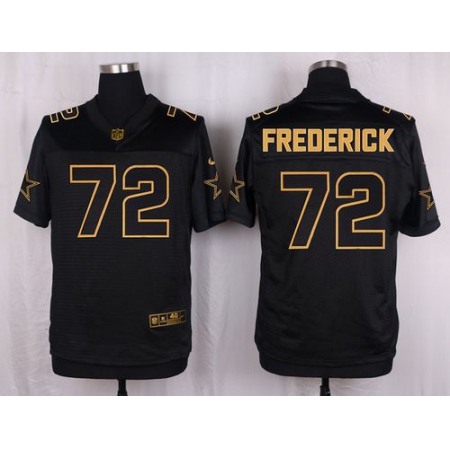 Cowboys #72 Travis Frederick Black Men's Stitched NFL Elite Pro Line Gold Collection Jersey