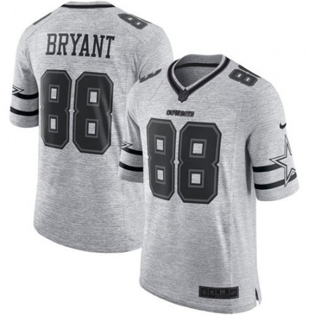 Cowboys #88 Dez Bryant Gray Men's Stitched NFL Limited Gridiron Gray II Jersey