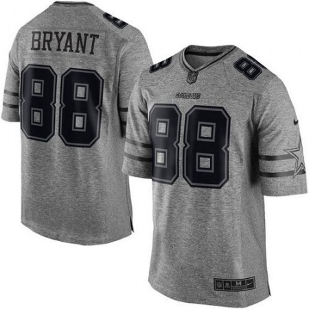 Cowboys #88 Dez Bryant Gray Men's Stitched NFL Limited Gridiron Gray Jersey