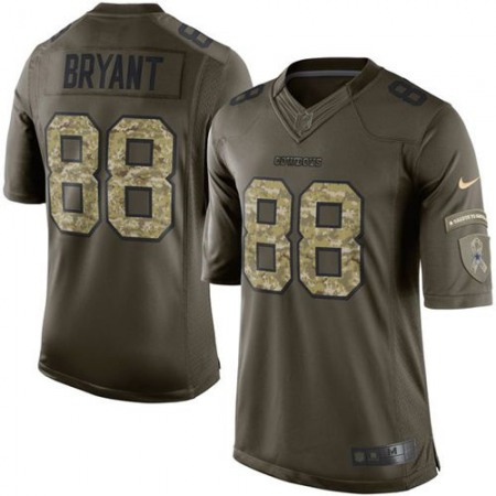 Cowboys #88 Dez Bryant Green Men's Stitched NFL Limited Salute To Service Jersey