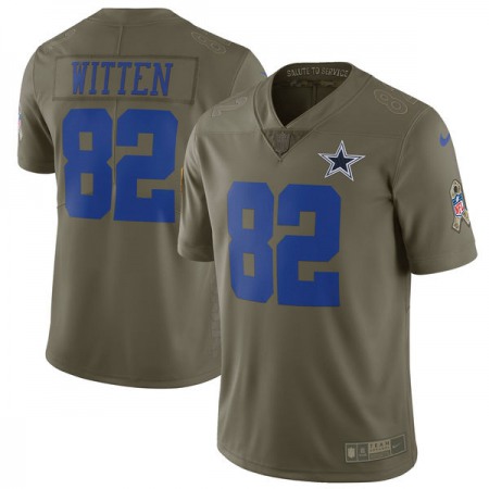 Men's Dallas Cowboys #82 Jason Witten Olive Salute to Service Limited Stitched NFL Jersey