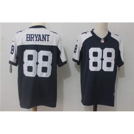 Men's Dallas Cowboys #88 Dez Bryant Navy Blue Thanksgiving Stitched NFL Vapor Untouchable Limited Throwback Jersey