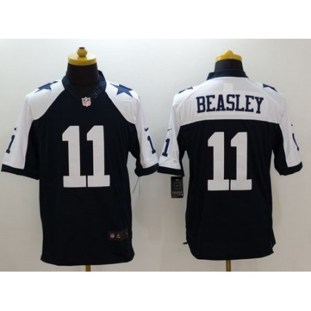 Cowboys #11 Cole Beasley Navy Blue Thanksgiving Throwback Men's Stitched NFL Limited Jersey