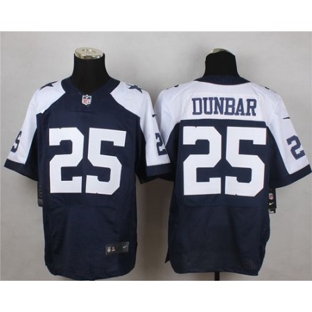 Cowboys #25 Lance Dunbar Navy Blue Thanksgiving Throwback Men's Stitched NFL Elite Jersey