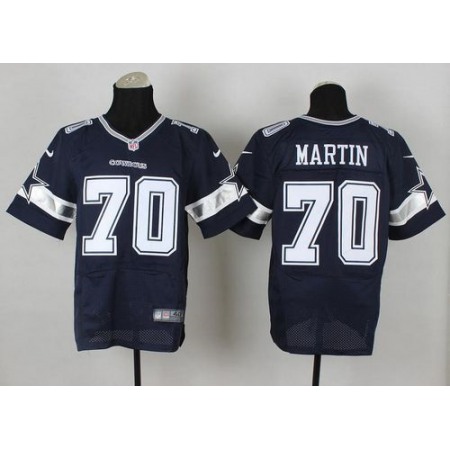 Cowboys #70 Zack Martin Navy Blue Team Color Men's Stitched NFL Elite Jersey