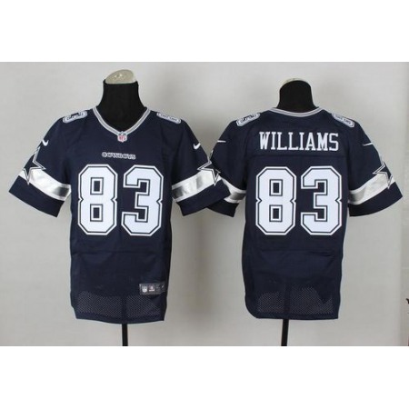 Cowboys #83 Terrance Williams Navy Blue Team Color Men's Stitched NFL Elite Jersey