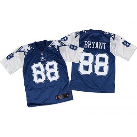 Cowboys #88 Dez Bryant Navy Blue/White Throwback Men's Stitched NFL Elite Jersey