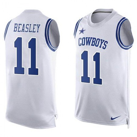 Cowboys #11 Cole Beasley White Men's Stitched NFL Limited Tank Top Jersey