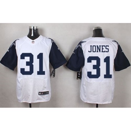 Cowboys #31 Byron Jones White Men's Stitched NFL Elite Rush Jersey