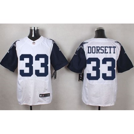 Cowboys #33 Tony Dorsett White Men's Stitched NFL Elite Rush Jersey