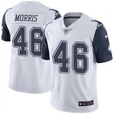 Cowboys #46 Alfred Morris White Men's Stitched NFL Limited Rush Jersey