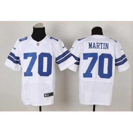 Cowboys #70 Zack Martin White Men's Stitched NFL Elite Jersey