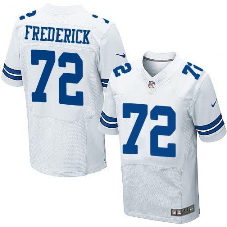 Cowboys #72 Travis Frederick White Men's Stitched NFL Elite Jersey