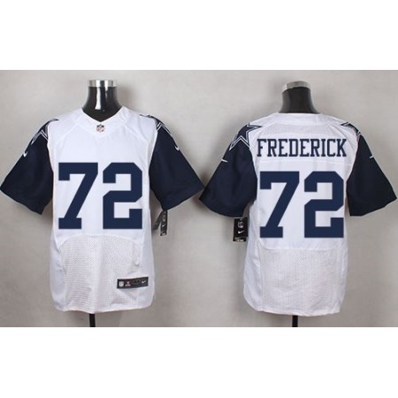 Cowboys #72 Travis Frederick White Men's Stitched NFL Elite Rush Jersey