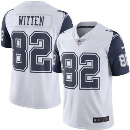 Cowboys #82 Jason Witten White Men's Stitched NFL Limited Rush Jersey