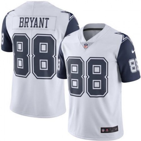 Cowboys #88 Dez Bryant White Men's Stitched NFL Limited Rush Jersey