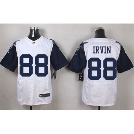 Cowboys #88 Michael Irvin White Men's Stitched NFL Elite Rush Jersey