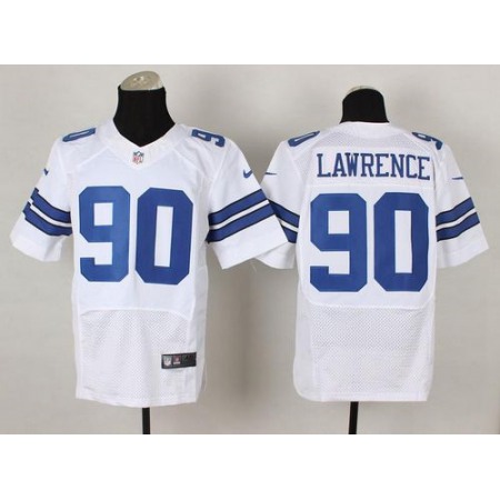 Cowboys #90 Demarcus Lawrence White Men's Stitched NFL Elite Jersey