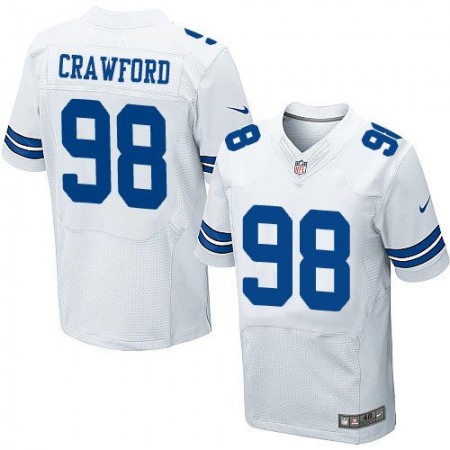Cowboys #98 Tyrone Crawford White Men's Stitched NFL Elite Jersey