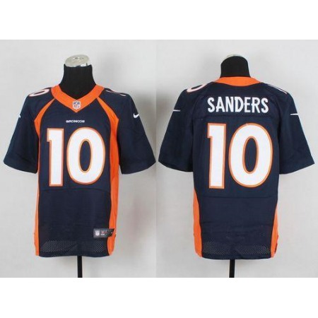 Broncos #10 Emmanuel Sanders Navy Blue Alternate Men's Stitched NFL New Elite Jersey