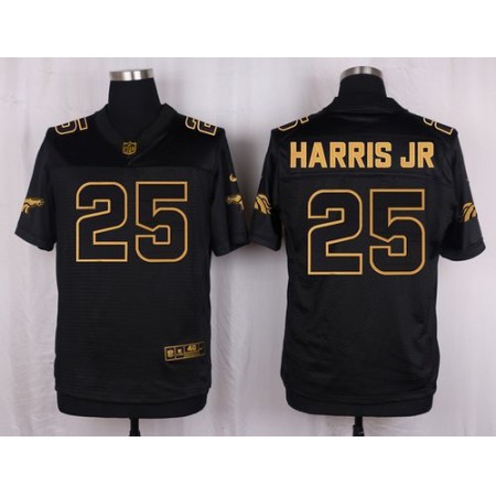 Broncos #25 Chris Harris Jr Black Men's Stitched NFL Elite Pro Line Gold Collection Jersey