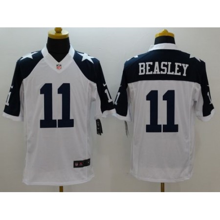 Cowboys #11 Cole Beasley White Thanksgiving Throwback Men's Stitched NFL Limited Jersey