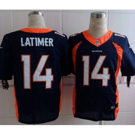 Broncos #14 Cody Latimer Navy Blue Alternate Men's Stitched NFL New Elite Jersey