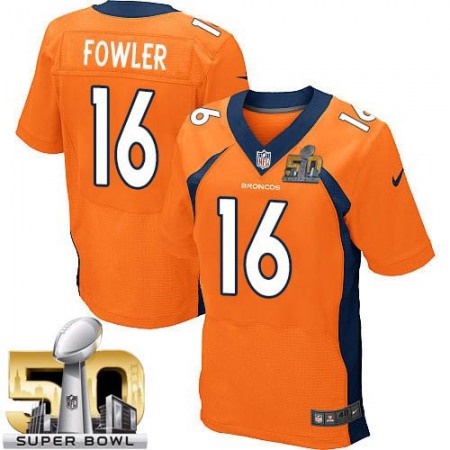 Broncos #16 Bennie Fowler Orange Team Color Super Bowl 50 Men's Stitched NFL New Elite Jersey