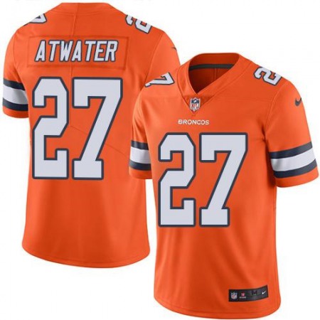 Broncos #27 Steve Atwater Orange Men's Stitched NFL Limited Rush Jersey
