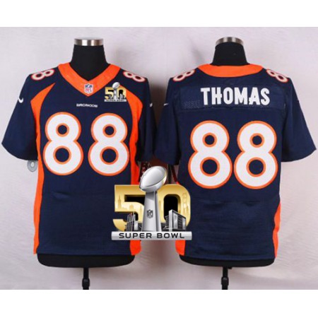 Broncos #88 Demaryius Thomas Navy Blue Alternate Super Bowl 50 Men's Stitched NFL New Elite Jersey