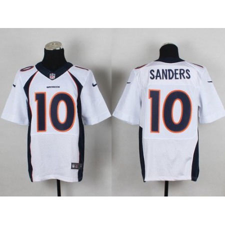 Broncos #10 Emmanuel Sanders White Men's Stitched NFL New Elite Jersey