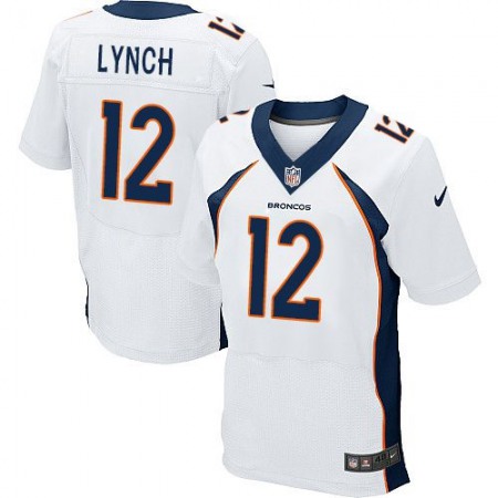 Broncos #12 Paxton Lynch White Men's Stitched NFL New Elite Jersey